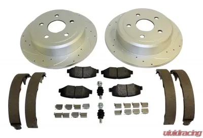 RT Offroad Rear Performance Brake Kit for Jeep 07-18 JK Drilled & Slotted Rotors & Hardware Jeep Wrangler Rear 2007-2018 - RT31028