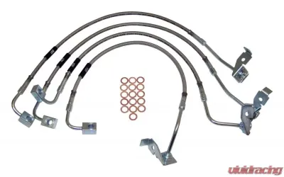 RT Offroad Stainless Steel Brake Hose Kit for 07-10 Jeep JK Wrangler w/ Up to 6" Lift Jeep Wrangler Front and Rear 2007-2010 - RT31029