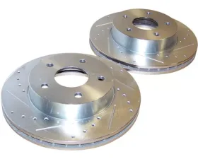 RT Offroad Left and Right Front High Performance Rear Cross Drilled and Slotted Rotor Set Jeep Grand Cherokee Front 1999-2004