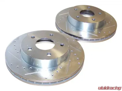 RT Offroad Left and Right Front High Performance Rear Cross Drilled and Slotted Rotor Set Jeep Grand Cherokee Front 1999-2004 - RT31032