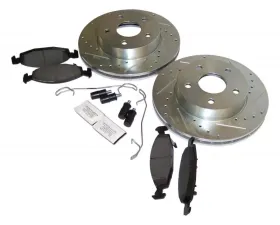 RT Offroad Front Performance Brake Kit for Jeep WJ, WG, Drilled & Slotted Rotors & Hardware Jeep Grand Cherokee Front 1999-2002