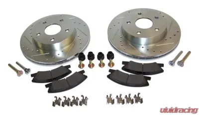 RT Offroad Front Performance Brake Kit for Jeep WJ, WG, Drilled & Slotted Rotors & Hardware Jeep Grand Cherokee Front 1999-2004 - RT31036