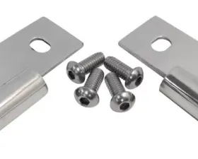 RT Offroad Stainless Lower Body Side Door Hinge Bracket Set for 55-06 Jeep CJs, YJ, TJ Jeep Front Left Lower