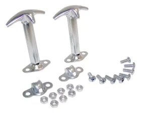 RT Offroad Stainless Steel Hood Catch Kit, Left & Right Jeep