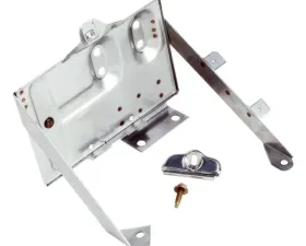 RT Offroad Stainless Battery Tray 76-86 Jeep CJ-5, CJ-7, CJ-8; Incl. Tray, Clamp and Bolt Jeep