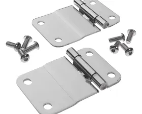 RT Offroad Polished Stainless Steel Lower Tailgate Hinge Set for 1976-1986 Jeep CJ-7, CJ-8 Jeep