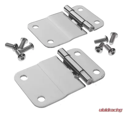 RT Offroad Polished Stainless Steel Lower Tailgate Hinge Set for 1976-1986 Jeep CJ-7, CJ-8 Jeep - RT34035
