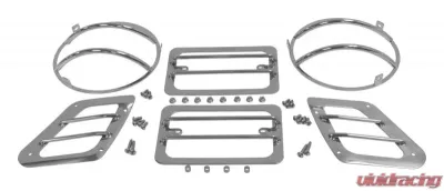 RT Offroad Six Piece Stainless Steel Headlight / Tail Light Guard Set for Jeep TJ Wrangler Jeep - RT34054