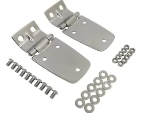 RT Offroad Polished Stainless Steel Hood Hinge Set for 97-06 Jeep TJ Wrangler Jeep
