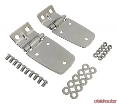 RT Offroad Polished Stainless Steel Hood Hinge Set for 97-06 Jeep TJ Wrangler Jeep - RT34057