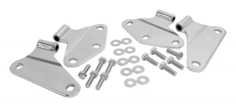 RT Offroad Polished Stainless Steel Hood Hinge Set (Body Side Only) for JK Wrangler w/ 2Dr Jeep Wrangler Left 2007-2018 - RT34070