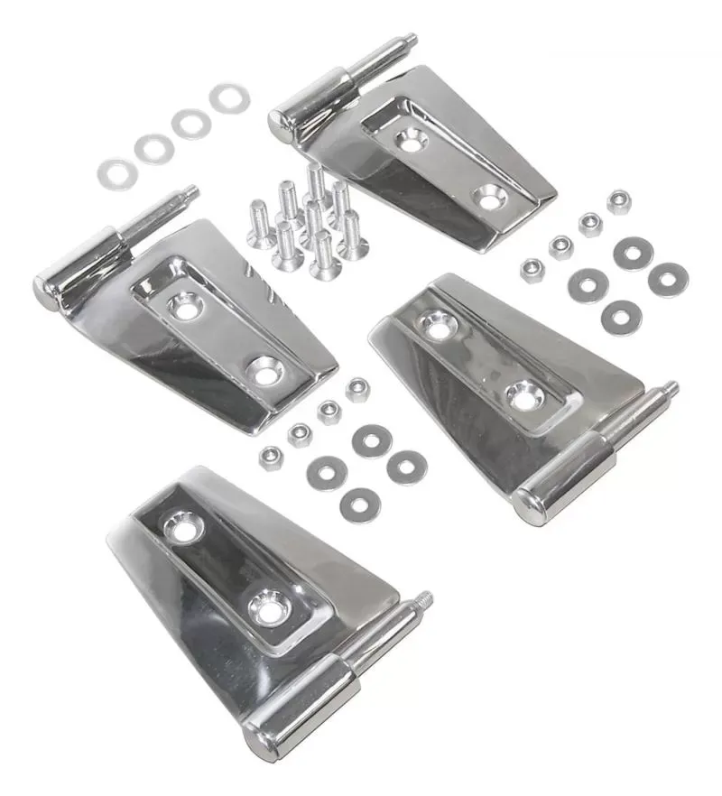 RT Offroad Stainless Steel Door Hinge Kit For 2-Door JK Wrangler; Includes 4 (Body Side) Jeep Wrangler Front 2007-2018 - RT34071