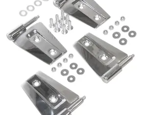 RT Offroad Stainless Steel Door Hinge Kit For 2-Door JK Wrangler; Includes 4 (Body Side) Jeep Wrangler Front 2007-2018