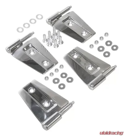RT Offroad Stainless Steel Door Hinge Kit For 2-Door JK Wrangler; Includes 4 (Body Side) Jeep Wrangler Front 2007-2018 - RT34071