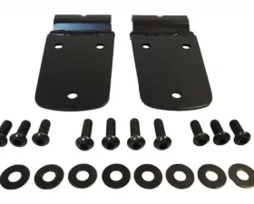 RT Offroad Hood Hinge Set, Left & Right, Matte Black, Powder Coated Stainless Steel Jeep