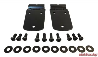 RT Offroad Hood Hinge Set, Left & Right, Matte Black, Powder Coated Stainless Steel Jeep - RT34091