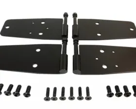 RT Offroad Black Stainless Steel Door Hinge Set for Select Jeep CJ-7, CJ-8, YJ Wrangler Jeep Front
