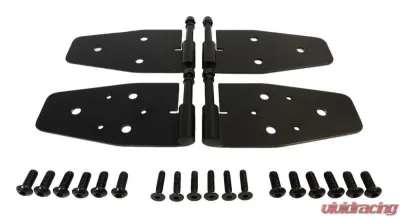 RT Offroad Door Hinge Set, Left & Right Front Upper & Lower, Matte Black, Stainless Steel Jeep Front - RT34094
