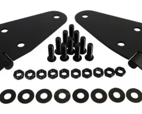 RT Offroad Hood Hinge Set, Left & Right, Matte Black, Powder Coated Stainless Steel Jeep
