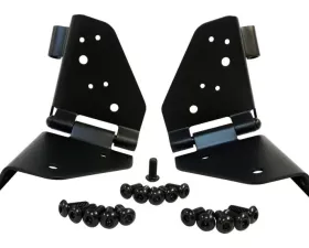 RT Offroad Black Windshield Hinge Set for Jeep 87-95 YJ Wrangler and 76-86 CJ-5, CJ-7, CJ-8 Jeep