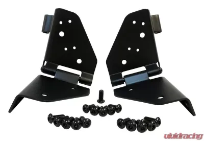 RT Offroad Black Windshield Hinge Set for Jeep 87-95 YJ Wrangler and 76-86 CJ-5, CJ-7, CJ-8 Jeep - RT34096