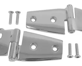 RT Offroad Stainless Steel Hood Hinge Set for 07-18 Jeep JK Wrangler; Incl. 2 Hinges Jeep Wrangler 2007-2018