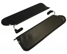 RT Offroad Black Sun Visor Set for 2003-2006 Jeep TJ Wrangler; Set of 2 Jeep 2003-2006