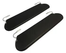 RT Offroad Black Sun Visor Set for 1972-1986 Jeep CJ-5, CJ-6, CJ-7 and CJ-8; Set of 2 Jeep