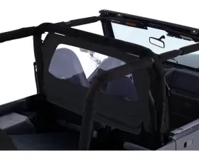 RT Offroad Black Denim Windbreaker for Jeep TJ, YJ Wranglers and 1980-76 CJ-5, CJ-7, CJ-8 Jeep