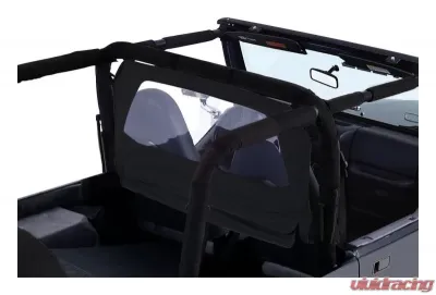 RT Offroad Black Diamond Windbreaker for Jeep TJ, YJ Wranglers and 1980-76 CJ-5, CJ-7, CJ-8 Jeep - WB10035