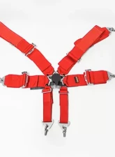 Status Racing Original Logo 6 Point Racing Harness Kit Red CLEARANCE                                     - SRH.06.01 - Image 2