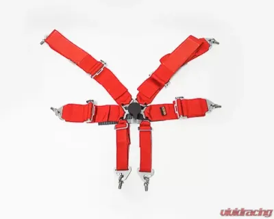 Status Racing Original Logo 6 Point Racing Harness Kit Red CLEARANCE - SRH.06.01