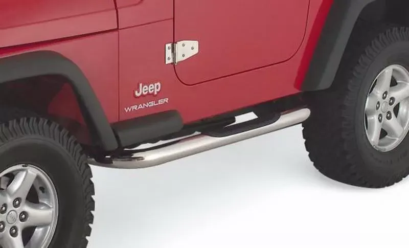 Rampage 3 Inch Round Nerf Bar - Bent Ends Jeep Wrangler - 9425