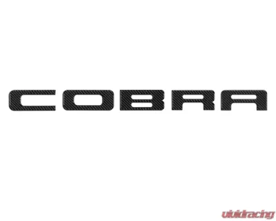 Tufskinz "Cobra" Rear Bumper Letter Inserts Fits 2003-2004 Ford Mustang Cobra 5 Piece Kit In Domed Carbon Fiber - COB001-DCF-G