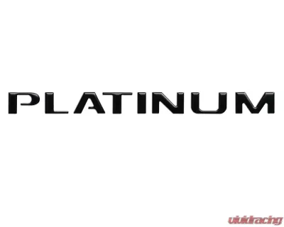 Tufskinz "Platinum" Tailgate Letter Inserts Fits 2015-2017 Ford F-150 Platinum 8 Piece Kit In Matte Black - FDD001-BLK-M