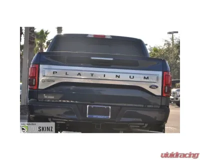 Tufskinz "Platinum" Tailgate Letter Inserts Fits 2015-2017 Ford F-150 Platinum 8 Piece Kit In Matte Black - FDD001-BLK-M