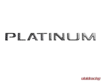 Tufskinz "Platinum" Tailgate Letter Inserts Fits 2015-2017 Ford F-150 Platinum 8 Piece Kit In Domed Carbon Fiber - FDD001-DCF-G