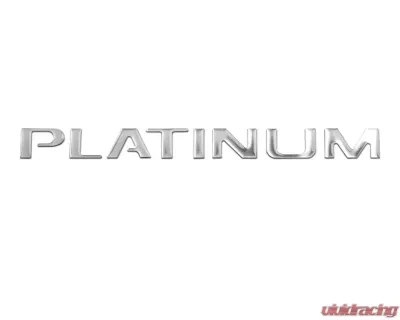 Tufskinz "Platinum" Tailgate Letter Inserts Fits 2015-2017 Ford F-150 Platinum 8 Piece Kit In Brushed Silver - FDD001-DUM-G