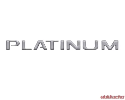Tufskinz "Platinum" Tailgate Letter Inserts Fits 2015-2017 Ford F-150 Platinum 8 Piece Kit In Turbo Silver - FDD001-GTO-G