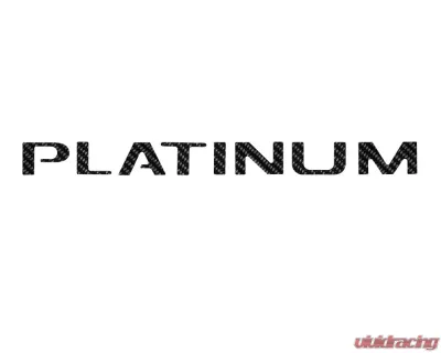 Tufskinz "Platinum" Tailgate Letter Inserts Fits 2015-2017 Ford F-150 Platinum 8 Piece Kit In Raw Carbon Fiber - FDD001-RCF-X