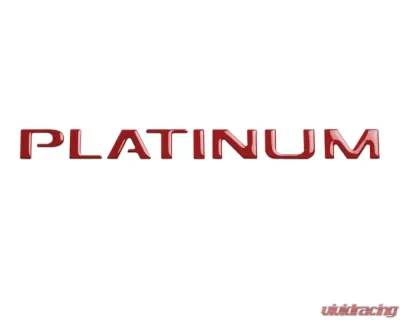 Tufskinz "Platinum" Tailgate Letter Inserts Fits 2015-2017 Ford F-150 Platinum 8 Piece Kit In Gloss Red - FDD001-RED-G