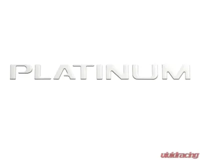 Tufskinz "Platinum" Tailgate Letter Inserts Fits 2015-2017 Ford F-150 Platinum 8 Piece Kit In Gloss White - FDD001-WHT-G