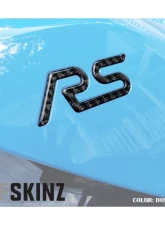 Tufskinz "RS" Rear Spoiler Letter Inserts Fits 2016-2018 Ford Focus RS 2 Piece Kit In Domed Carbon Fiber                                     - FOC001-DCF-G - Image 8