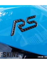 Tufskinz "RS" Rear Spoiler Letter Inserts Fits 2016-2018 Ford Focus RS 2 Piece Kit In Domed Carbon Fiber                                     - FOC001-DCF-G - Image 3