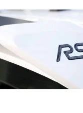 Tufskinz "RS" Rear Spoiler Letter Inserts Fits 2016-2018 Ford Focus RS 2 Piece Kit In Domed Carbon Fiber                                     - FOC001-DCF-G - Image 6