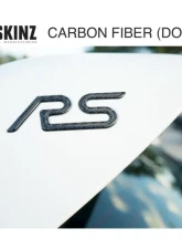 Tufskinz "RS" Rear Spoiler Letter Inserts Fits 2016-2018 Ford Focus RS 2 Piece Kit In Domed Carbon Fiber                                     - FOC001-DCF-G - Image 7