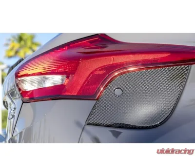 Tufskinz Fuel Cover Fits 2015-2018 Ford Focus RS St 1 Piece Kit In Domed Carbon Fiber - FOC002-DCF-G