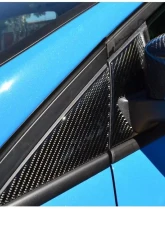 Tufskinz A-Door Pillar Overlay Fits 2015-2018 Ford Focus RS St 5 Piece Kit In Domed Carbon Fiber                                     - FOC004-DCF-G - Image 3