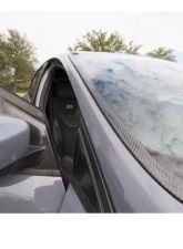 Tufskinz A-Door Pillar Overlay Fits 2015-2018 Ford Focus RS St 5 Piece Kit In Domed Carbon Fiber                                     - FOC004-DCF-G - Image 5