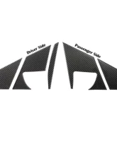 Tufskinz A-Door Pillar Overlay Fits 2015-2018 Ford Focus RS St 5 Piece Kit In Domed Carbon Fiber                                     - FOC004-DCF-G - Image 2